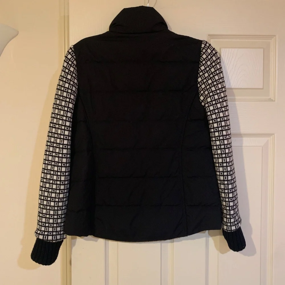 Tory Burch Black/Ivory Down Jacket sz 6